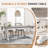 71" Rustic Rectangular Kitchen Table With X-Trestle Metal Legs-201738717