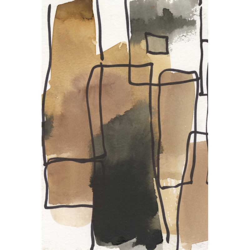 Retro Vibe II by Samuel Dixon - Painting, 76 cm H x 51 cm W, Black Floater Framed