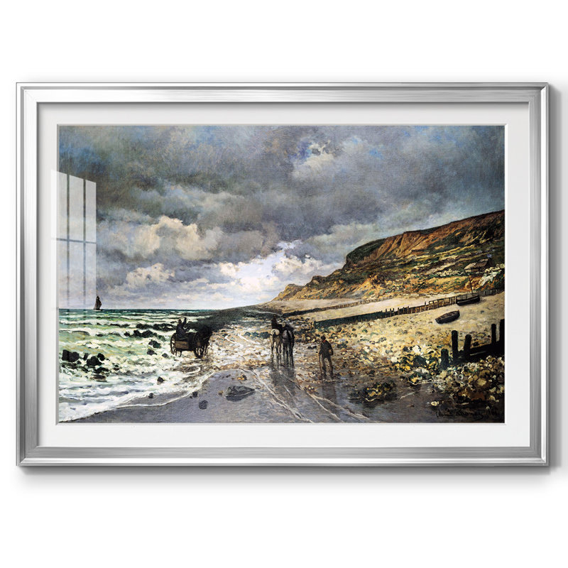 Monet, impression sur papier encadrée, H 15 po x l 21 po x P 1,5 po, Argent