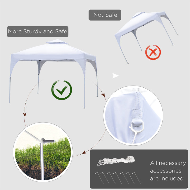 9 pi. L 9 pi. D Pavillon de jardin escamotable en acier