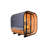 4-6 Person Black Square Premium Thermo Spruce Wood Outdoor Sauna