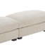 Repose-pieds rembourré rectangulaire en flanelle de fourrure de lapin blanche-571600556