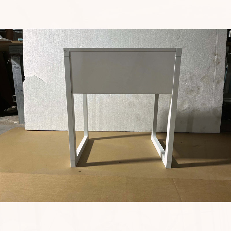Modern White Nightstand with Single Drawer