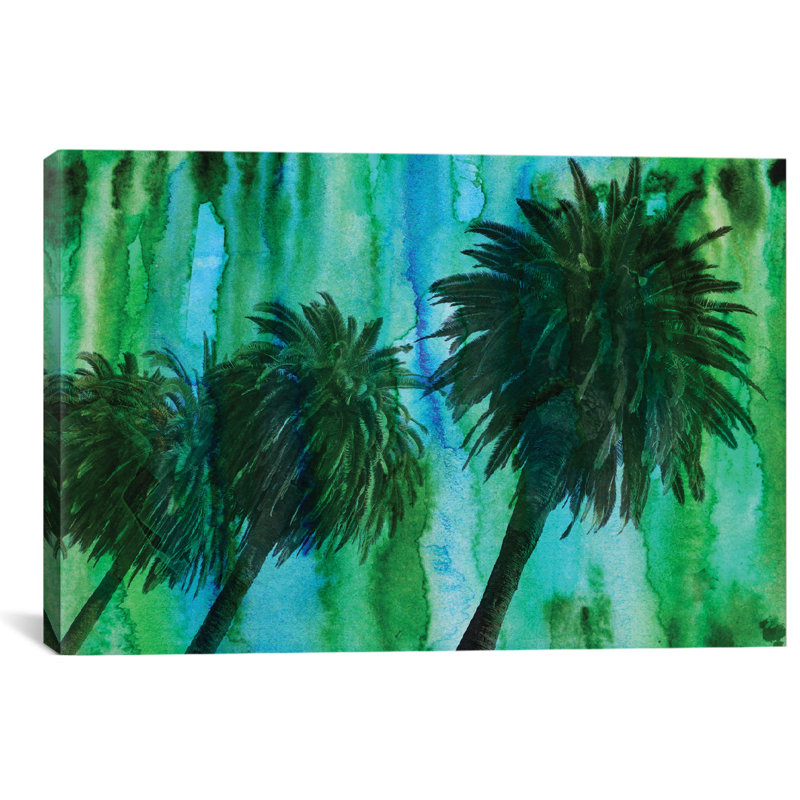 « hollywood palms », impression sur toile tendue, H 8 po x l 12 po x P 0,75 po