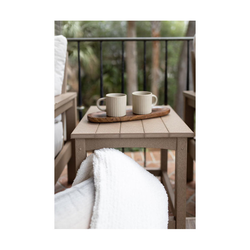 Camden Outdoor End Table, Weatherwood