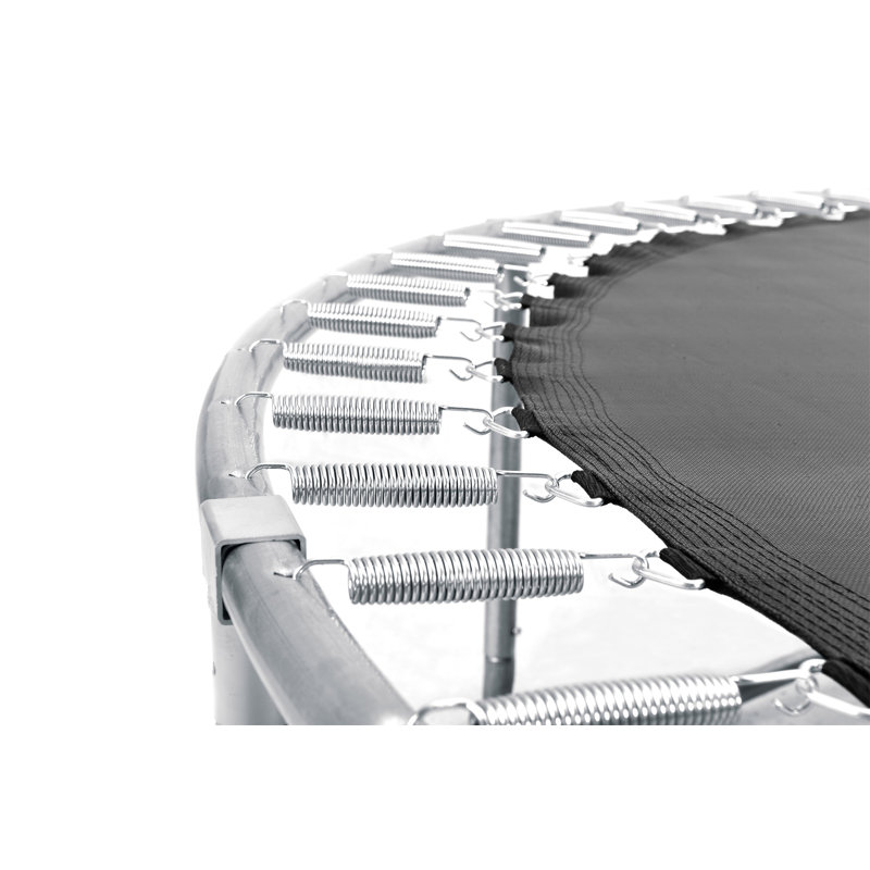 Green 12ft Trampoline with Safety Enclosure and Ladder