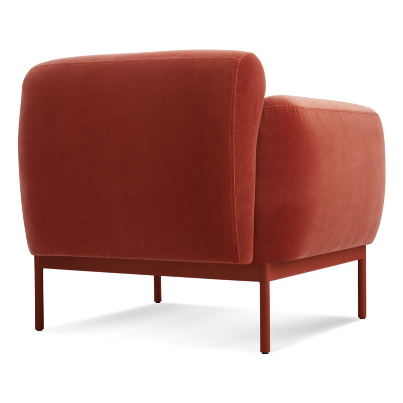 Puff Puff Upholstered Armchair, Tomato Velvet
