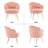 Flower-Shaped Velvet Barrel Chair & Accent Chair-1298567731