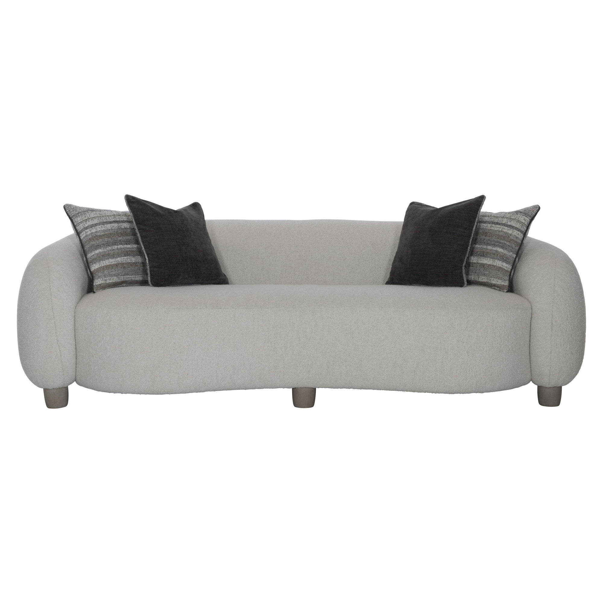 Merritt 95" Round Arm Sofa, Dk Grey 1592-011