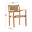 Ensemble de salle à manger en bois d'acacia avec chaise empilable Mauricio-1703800268