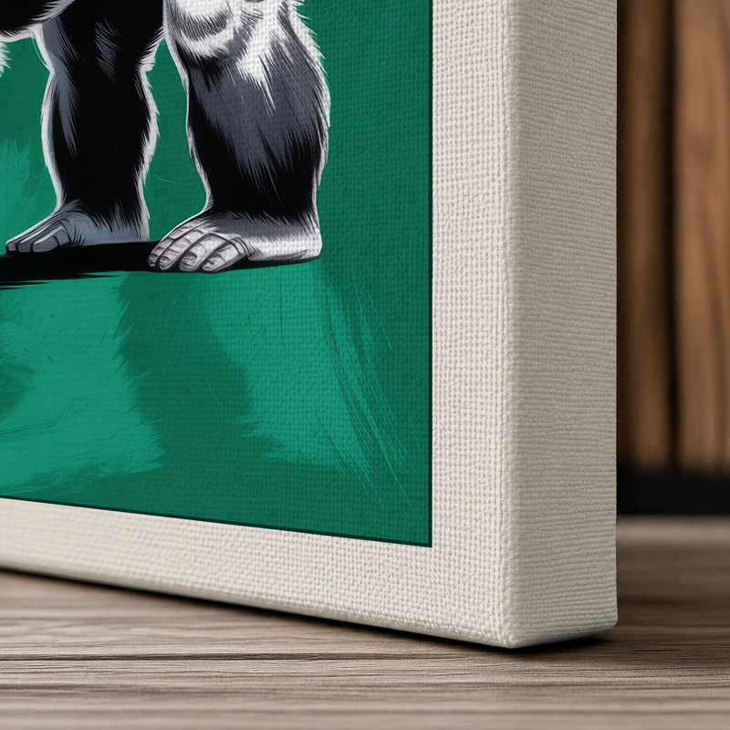 Silverback Strength Modern - Wrapped Canvas, 30x20 - 76.2 x 50.8 cm, Cream Border