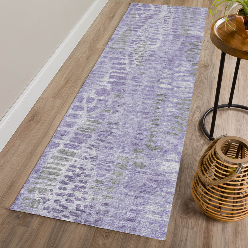 Machine Washable Indoor/Outdoor Jozwiak ACN2382 Circles Rug, Runner 2'3" x 7'6"
