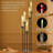 39.8‘’ Tall Matte Black Candle Holder with Acrylic Shades for Halloween Living Dining Room Fireplace Decoration, LED Candles Excluded-402207070