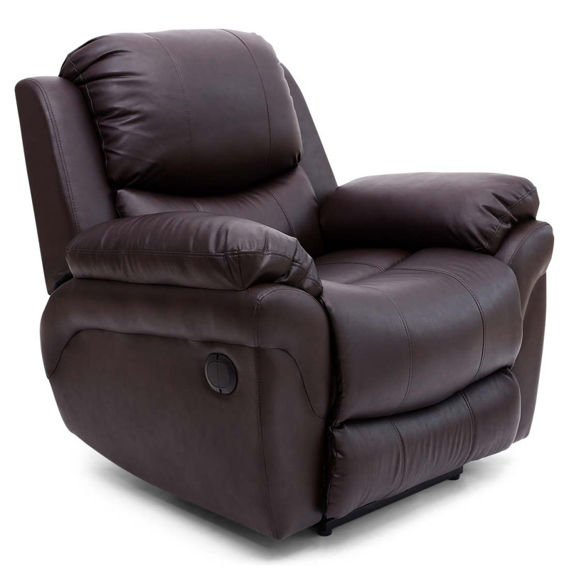 Faux Leather Standard Recliner, Brown