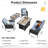 5 Piece Sofa Seating Group with fire pit and Cushions-1400947292