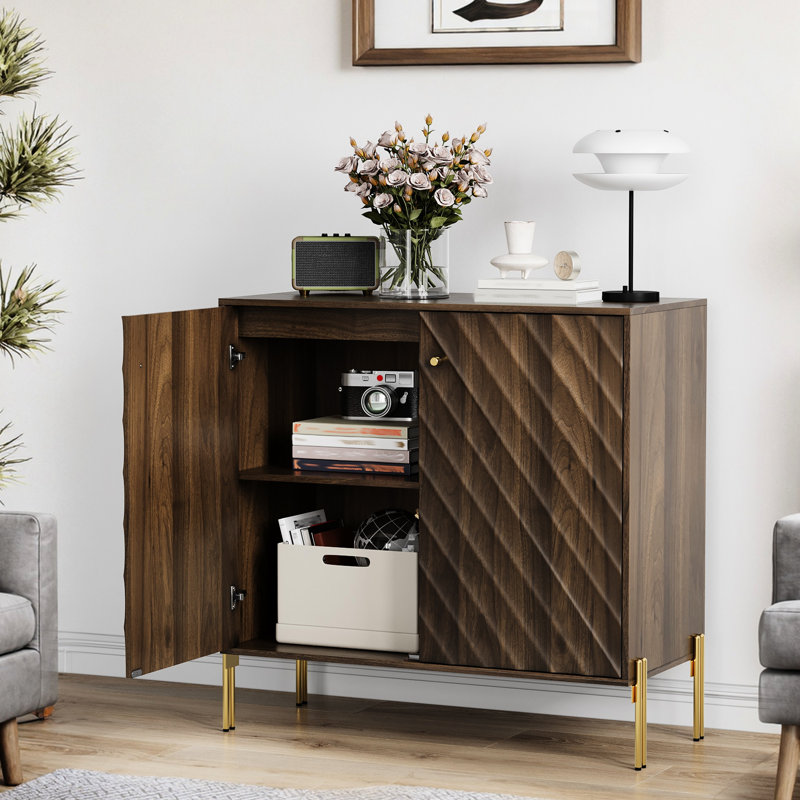 Buffet Mid-Century en noyer pour le salon et le couloir