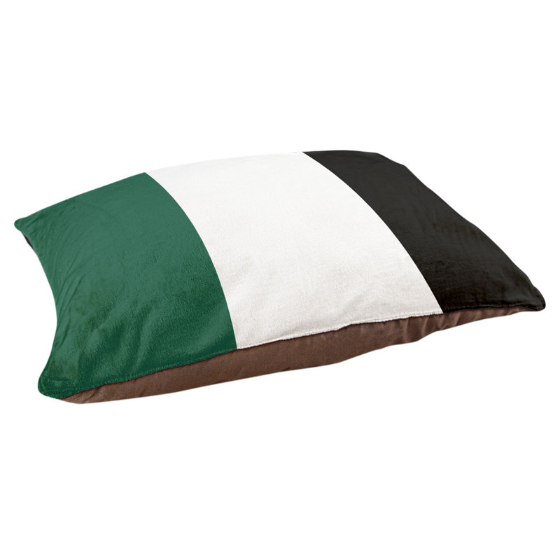Coussin d'intérieur New York, Petit (l 28 po x P 18 po x H 6 po), Vert / blanc / noir