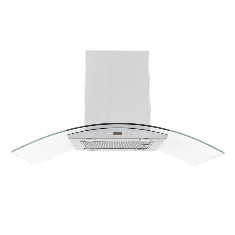 Hotte pour îlot de cuisine 30 pouces PROLINE, conduit, 600 CFM, acier inoxydable, lumières DEL, moteur de soufflerie ULTRA-SILENCIEUX, 6 vitesses, garantie de 3 ans, filtres allant au lave-vaisselle
