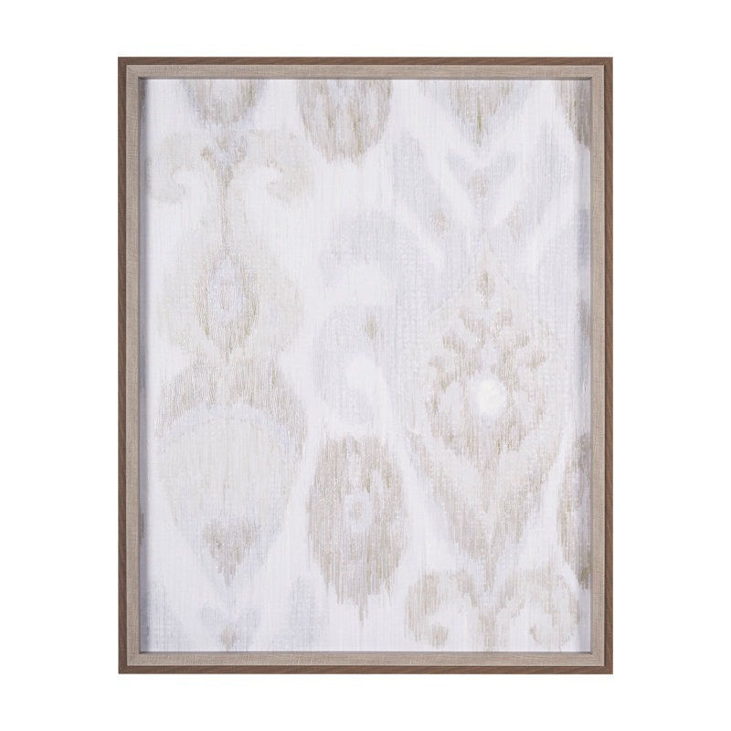 Ikat Patterns I by Silvia Krause a Hand Embelished Textured Framed Art Print