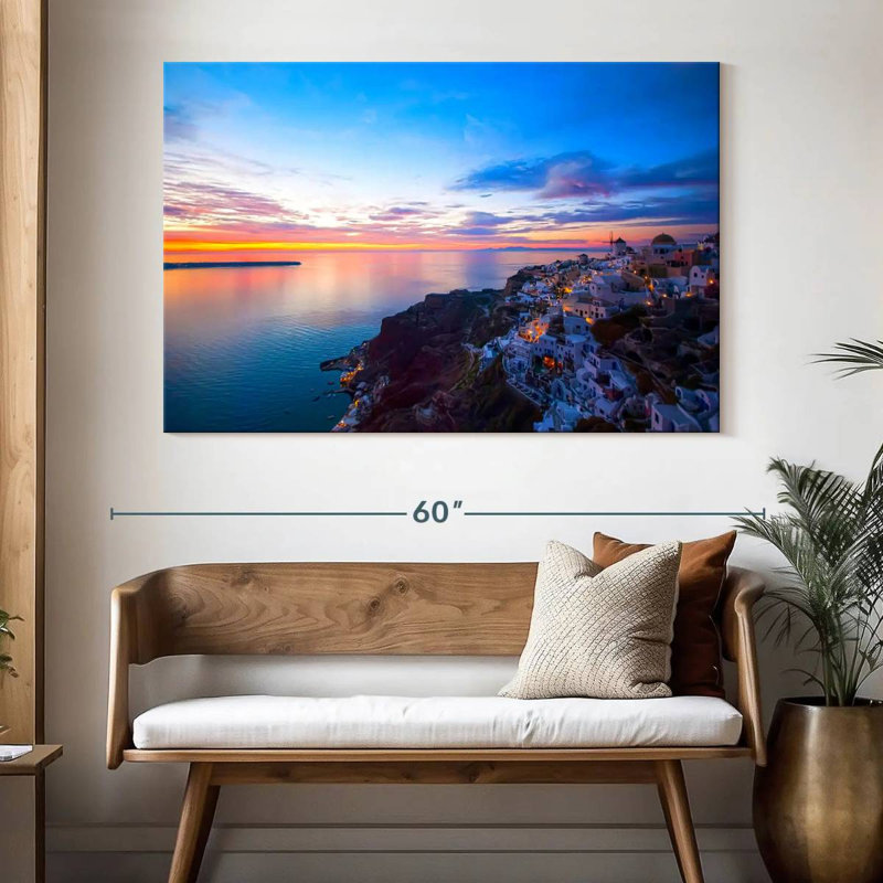 Soirée Kavia à Santorin, H 34 po x l 51 po