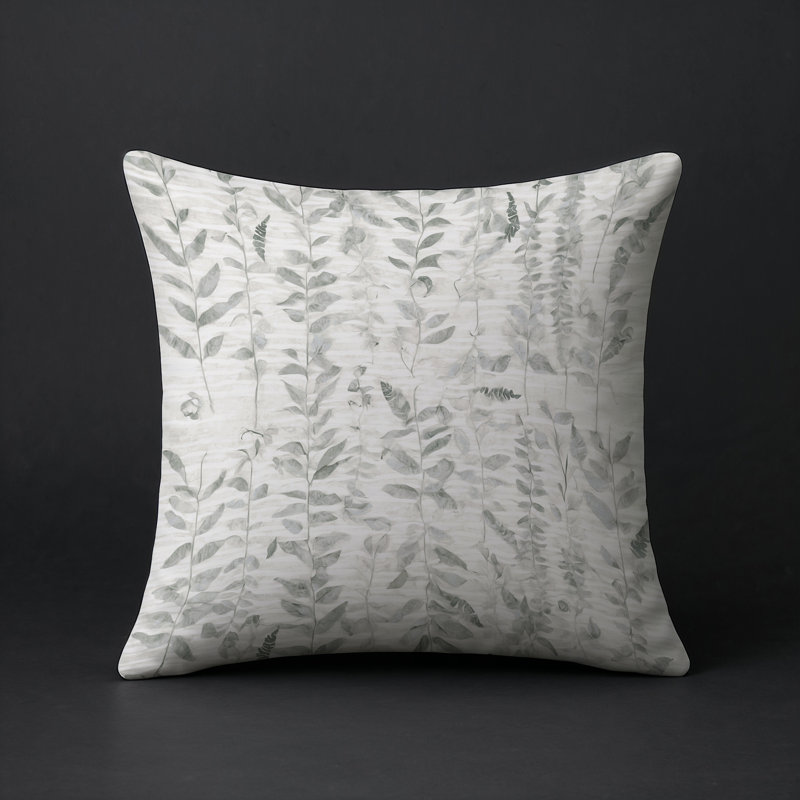 Coussin décoratif intérieur et extérieur Modern, Gris abstrait 158, Carré 18 po