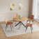 45.3"L Modern Kitchen Dining Table With 32.4"H Dining Chair