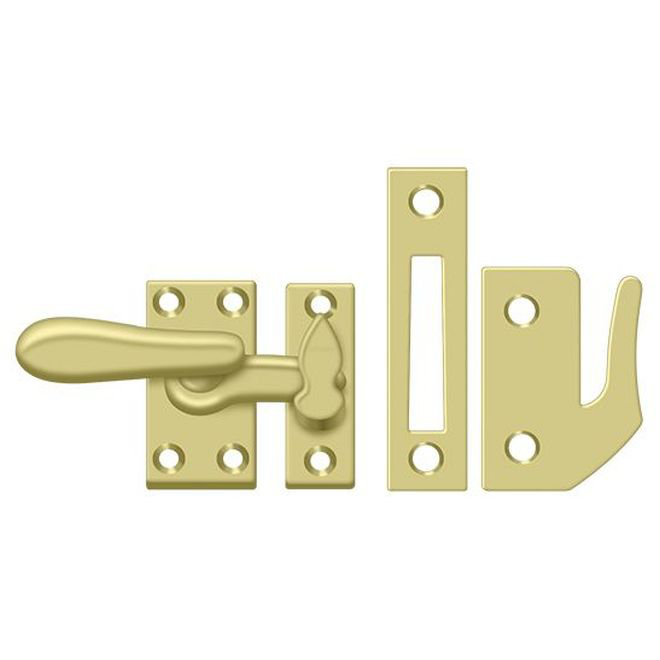 Hardware, Polished Brass, 1.3" H x 1.5 W x 0.5" D