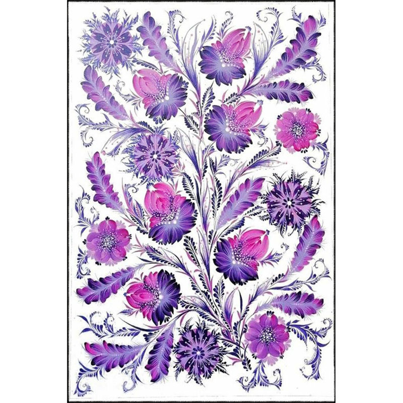 Tapis décoratif moderne bleu et mauve lavable à la machine, Rectangle 3 pi 11 po x 5 pi 11 po