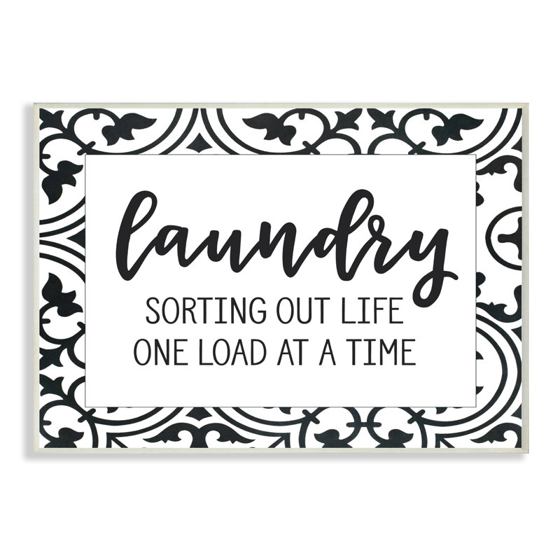 «Laundry Sorting Out Life», reproduction d'art textuel sur toile, H 13 po x l 19 po, Plaque murale