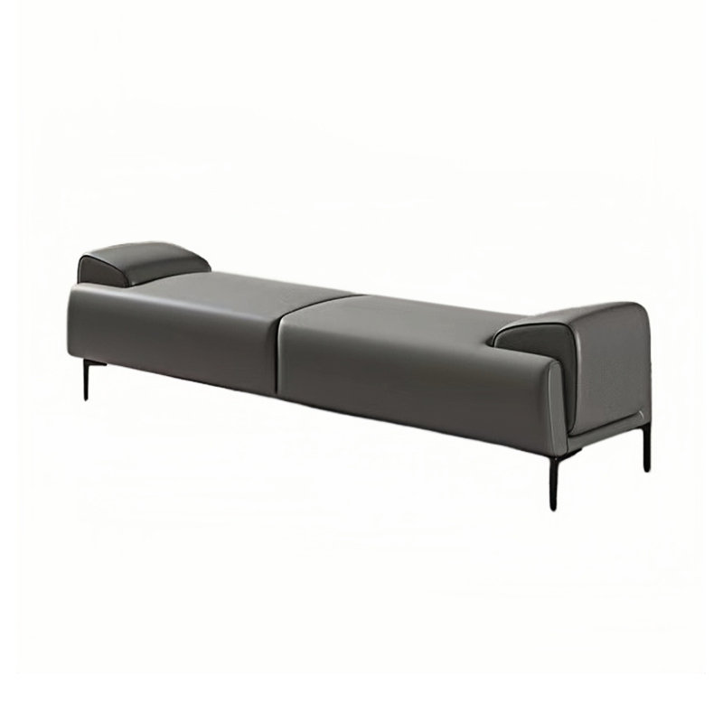 Sayanna Upholstered Bench, 17.71" H x 70.86" W x 17.71" D, Grey