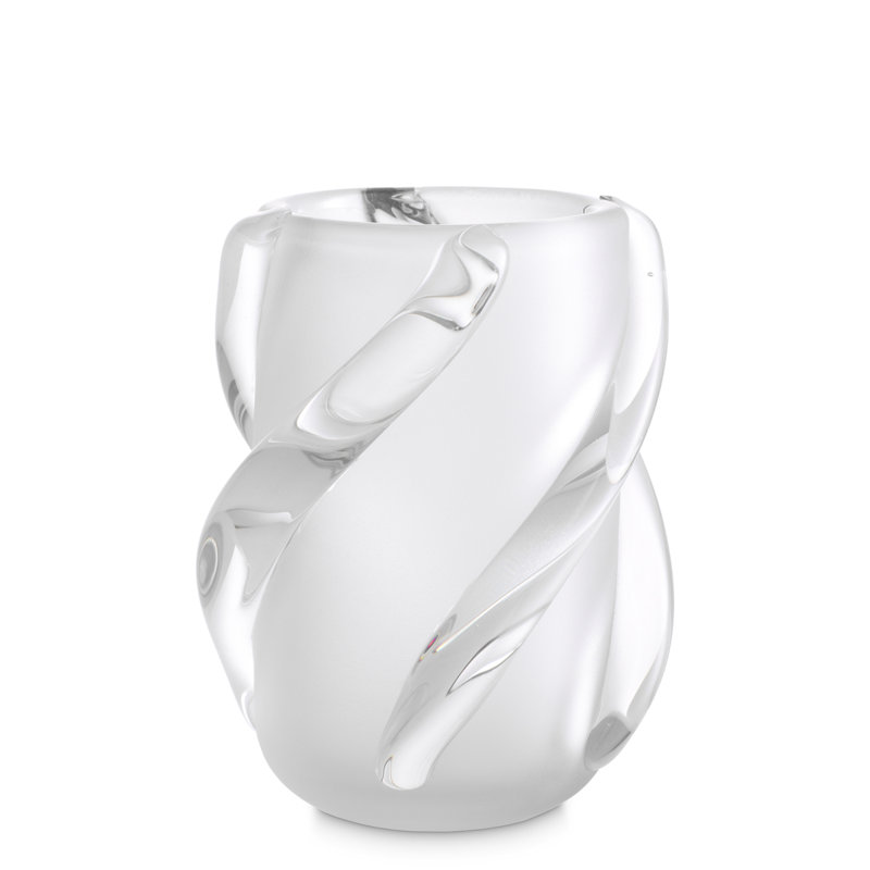 Vase Celestino Frosted White, Overall height- 7.68"