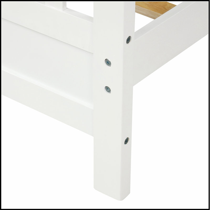 Lit plateforme en bois avec tête et pied de lit, durable et élégant pour une nuit de sommeil confortable, Lit simple