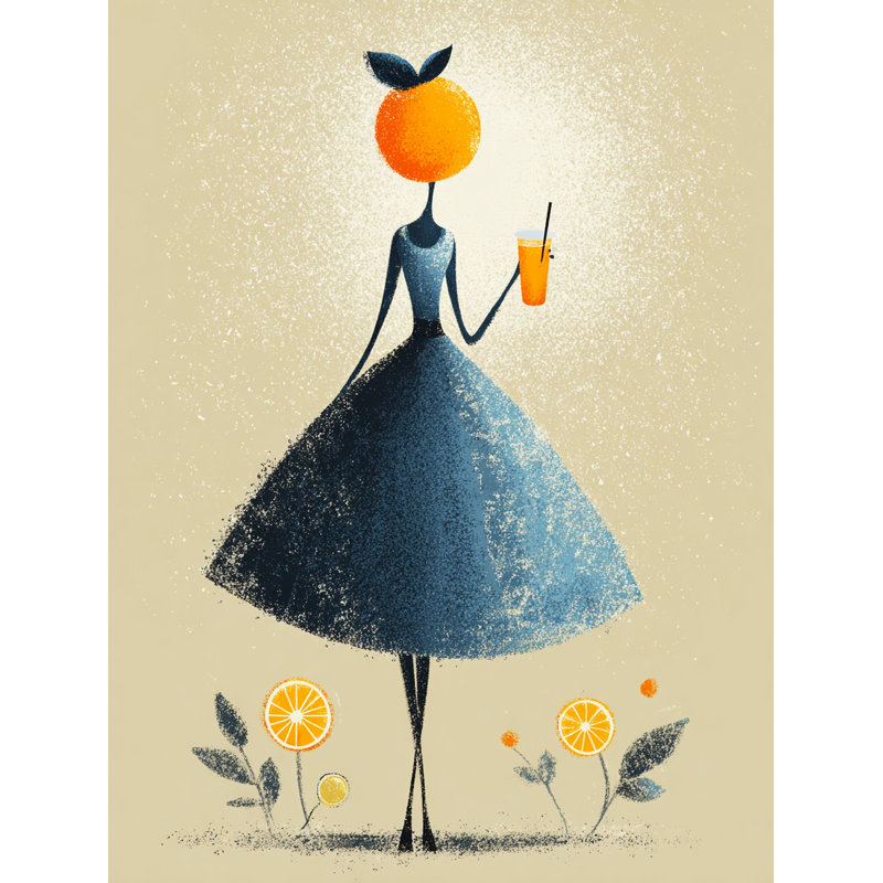 Citrus Lady, art mural sur toile tendue