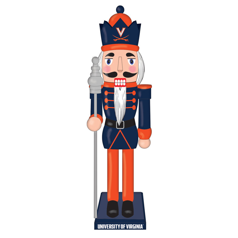 NCAA 12" Wooden Tabletop Nutcracker , NCAA Virginia