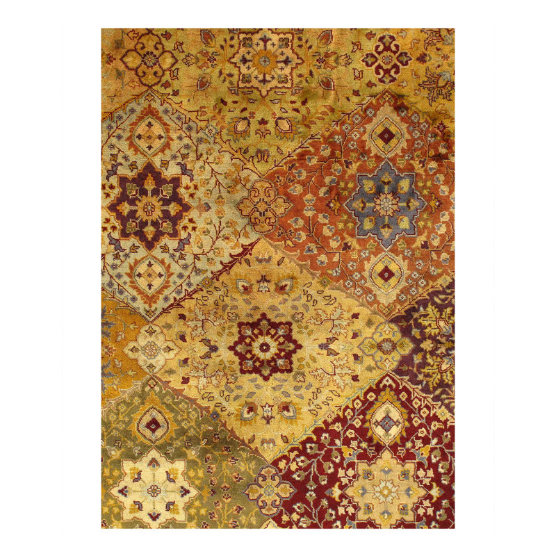 Tapis en laine véritable de qualité agneau Tabriz 11 pi 8 po x 15 pi 1 po