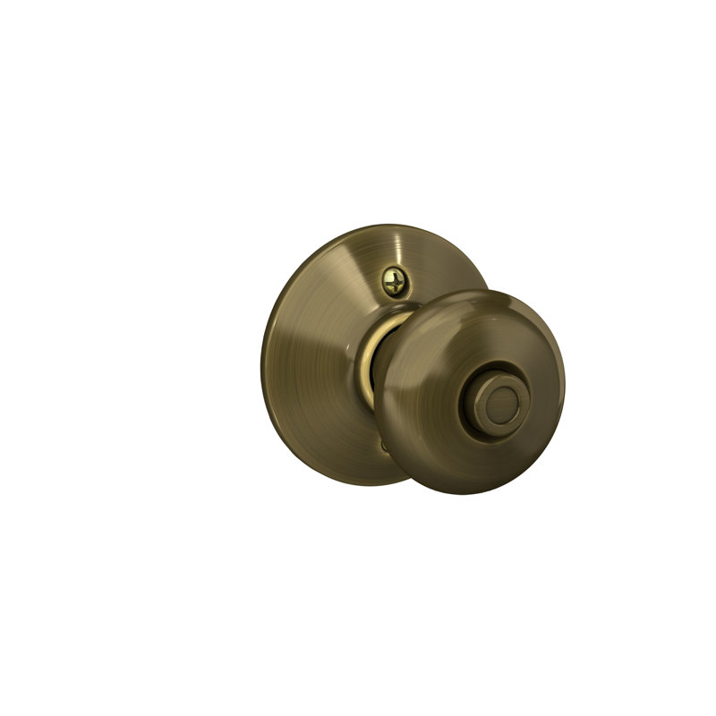 Plymouth Bed and Bath Knob, Antique Brass