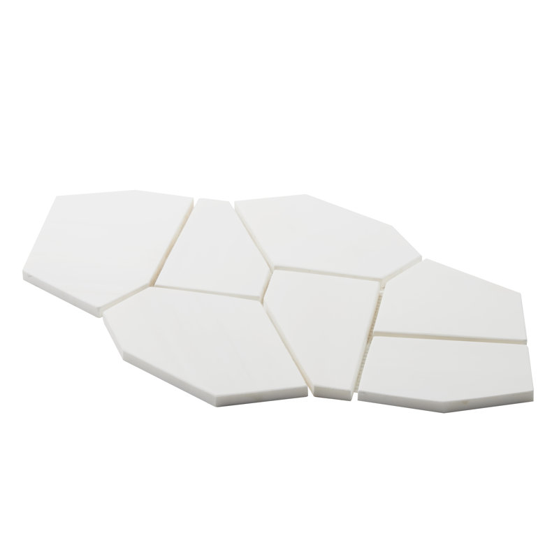 Nature Organica 12x20 Honed Marble Mosaic Tile, Dolomite White