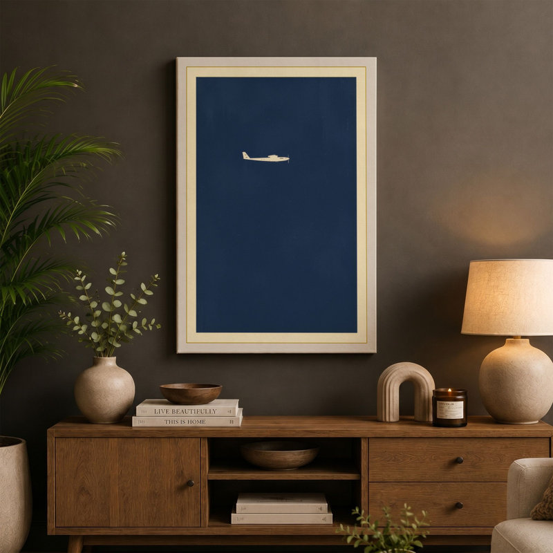 Solitary Flight Minimalist - Wrapped Canvas, 30x20 - 76.2 x 50.8 cm, White Border
