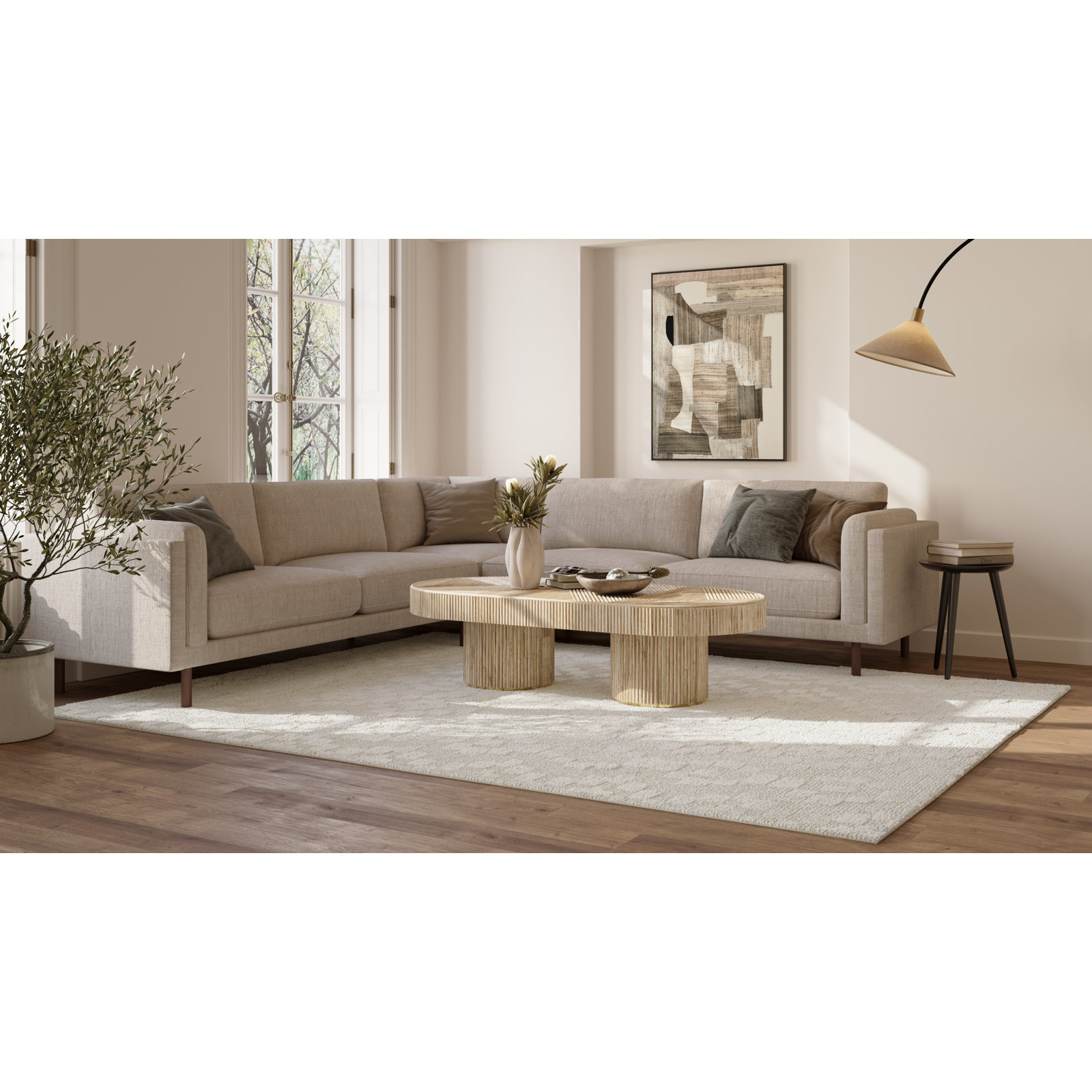 Samari Hand-Tufted Rug, Rectangle 5' x 8'