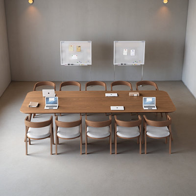 Modern Solid Wood Minimalist Conference Table by George Oliver