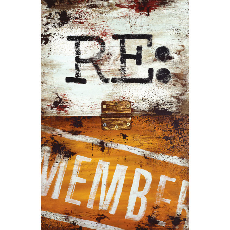 Note To Self - Remember by Rodney White - Wrapped Canvas Print, 91 cm H x 61 cm W x 4 cm D