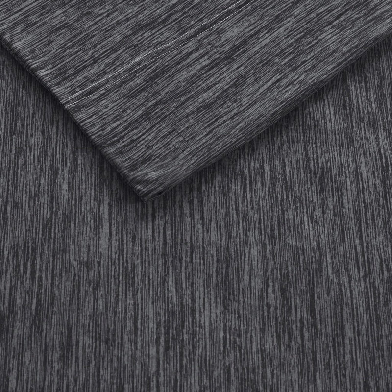 Ensemble de draps en jersey de nylon chiné Gracie Mills Azalea, Ensemble de draps pour lit simple avec un drap-hou, Noir