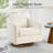 Daisy Swivel Accent Chair with Solid Wood Base-122425416