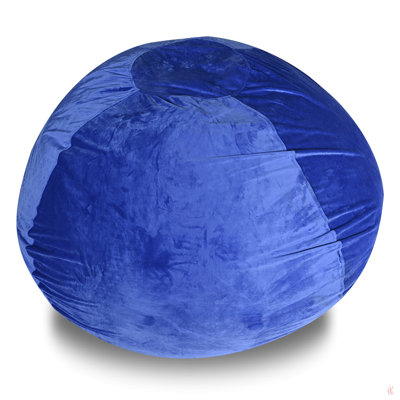 Minky Velvet Bean Bag Chair,Plush Floor Chair For Kids And Adults W/ Washable Cover, Lounge Chair With Stretchable Fabric, Comfy Bedroom Chair, Filled With Shredded And Memory Foam.