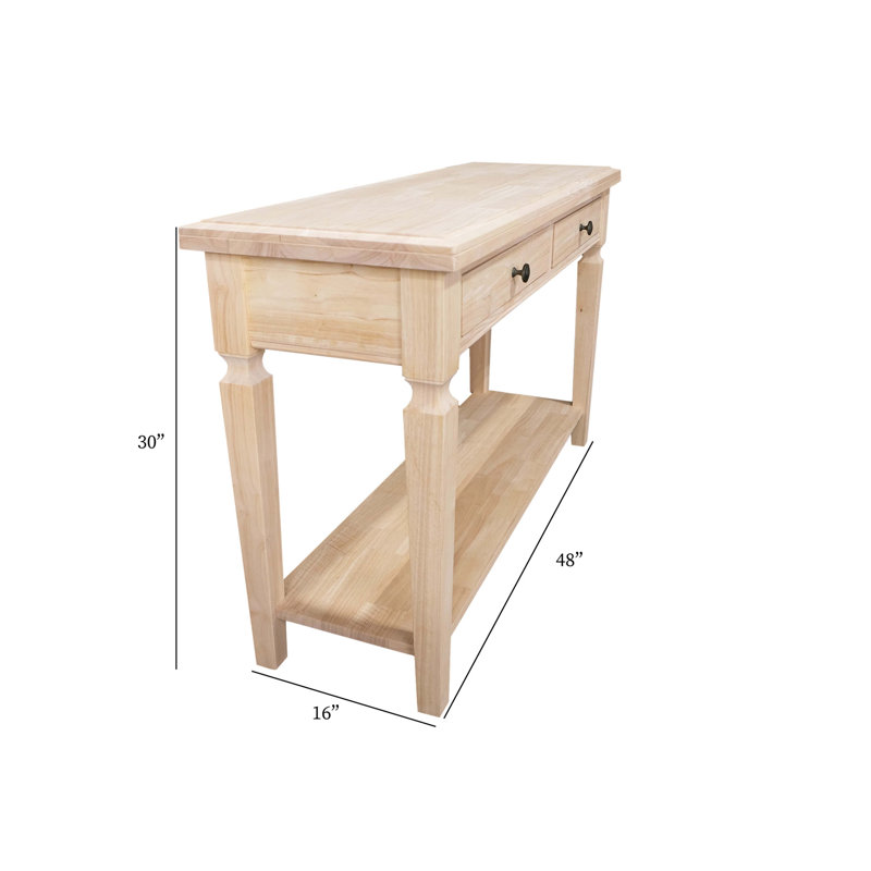Console en bois massif 16 po Harini