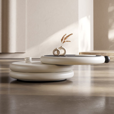 High-End Round Art Creativity Swivel Coffee Table