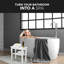 Banc de tabouret de douche en bambou avec tablette de rangement (gris)-95996327