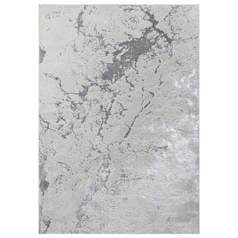 Aurora AU03 Solar Metallic Beige/Silver Area Rug, Rectangle 160 x 230cm