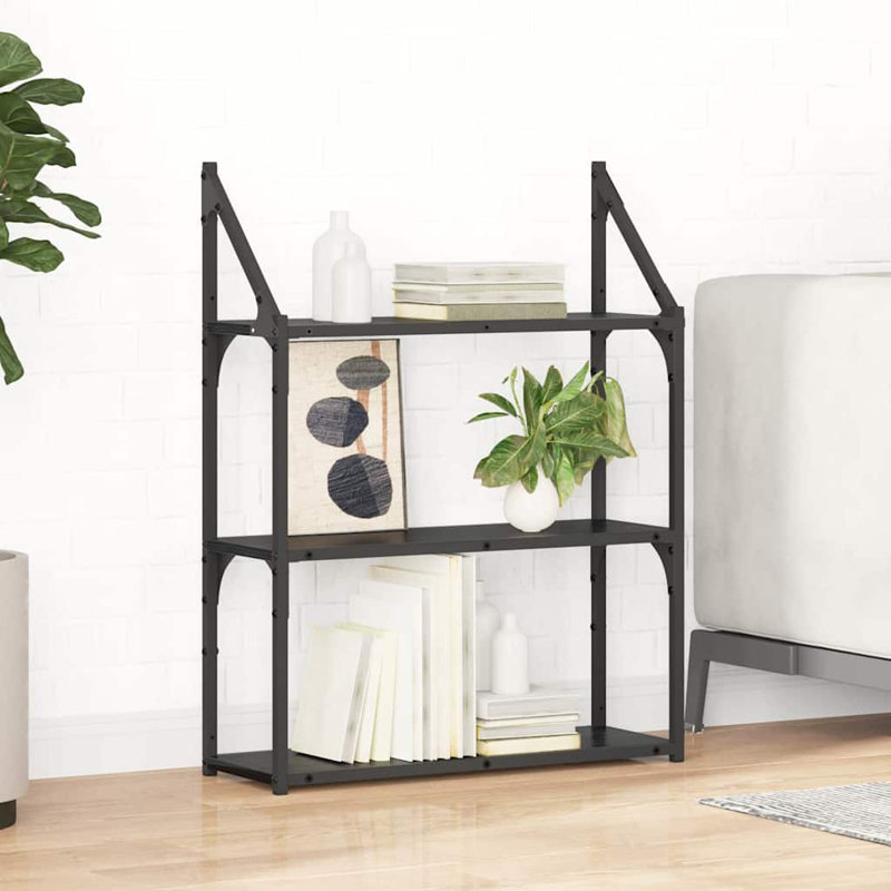 Floating Shelf, 78.5cm H x 60cm W x 21cm D, Black Oak
