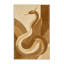 Tapis art déco doux en peluche brun et beige-2063962945